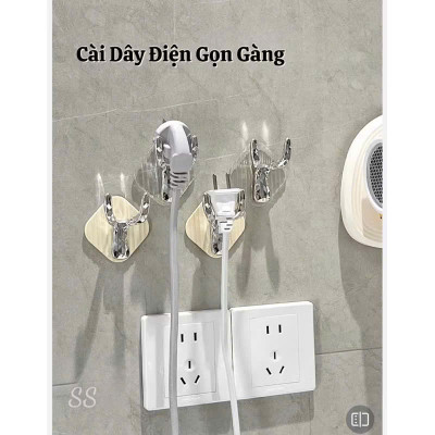 Set 4 Miếng Móc Treo Sừng Hươu Cao Cấp, Chịu Lực 10kg, Móc Hút Chân Không Tiện Lợi - HÀNG CHÍNH HÃNG MINIIN