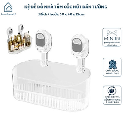 Kệ Để Đồ Nhà Tắm Cốc Hút Dán Tường, Giá Treo Nhà Bếp Chắc Chắn, Lỗ Thoát Nước Thông Minh - HÀNG CHÍNH HÃNG MINIIN