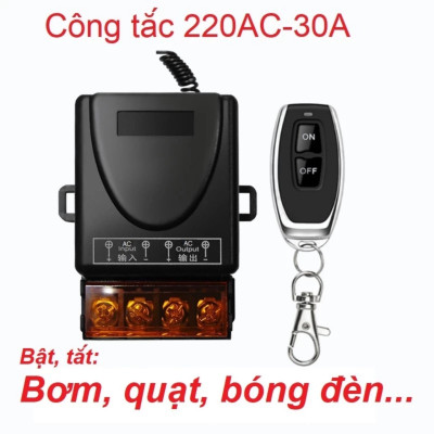 Công Tắc Điều Khiển Từ Xa 220V - 100M 30A: Hiệu Suất Đỉnh Cao với Loại Tốt, Nút Học Lệnh và Công Suất Lớn