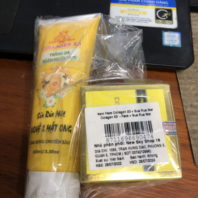Kem Face Collagen X3 + Sữa Rửa Mặt Colagen X3 