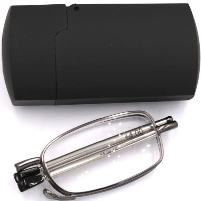 Kính lão gọng xếp màu xám tròng lão 4 độ_nữ