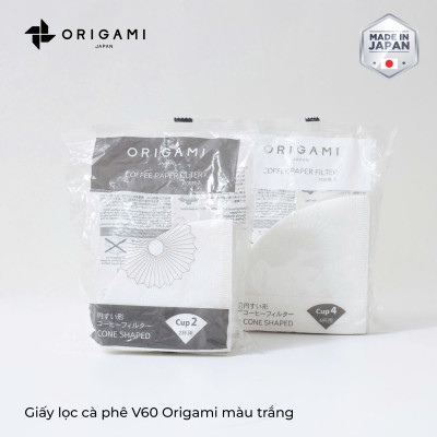Giấy lọc cà phê 100 tờ V60 ORIGAMI màu trắng