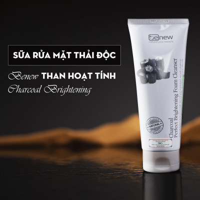 Sữa rửa mặt thải độc Than Hoạt Tính - Benew Charcoal Brightening 160ml