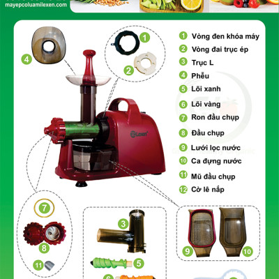 Linh kiện máy ép điện cỏ lúa mì LEXEN - Vòng chặn - Hàng chính hãng