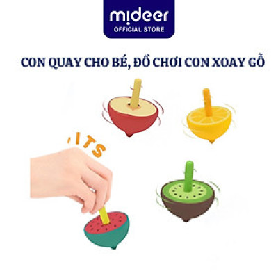 Con quay cho bé, đồ chơi con xoay gỗ spinner Mideer Mini Spinning Tops