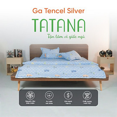 Bộ Ga TC Tatana Silver 4 Món Cao Cấp, Chất Vải Mềm Mịn Thoáng Mát - Màu ngẫu nhiên