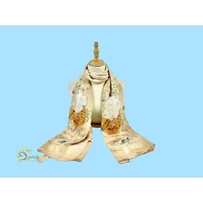 Khăn Lụa Tơ Tằm in Kỹ Thuật Số SenSilk - Quà Tặng Đối Tác - Vietnam Silk Print - 100% Lụa Tơ Tằm