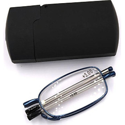 Kính xếp tròng lão màu xanh 3 độ_nữ