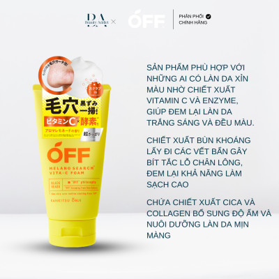 Sữa rửa mặt làm sáng da KANKITSU OHJI Melano Search Vita C Facial Wash