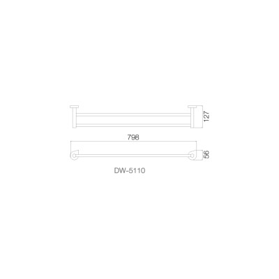 Thanh treo khăn 75cm - INOX SUS 304 DW-5110-75