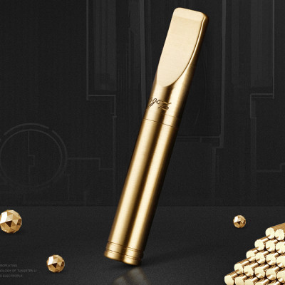 Tẩu Kim Loại  ZB362 Thiết Kế Nhỏ Gọn Đẹp Độc Lạ Màu Vàng Sang Trọng Cao Cấp