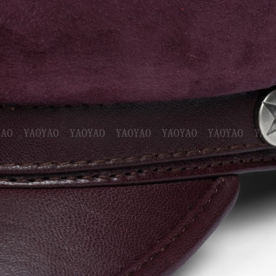 Mũ beret nữ da cừu phối da lộn cao cấp BHY1920 Nón lưỡi trai nữ phong cách Hàn Quốc