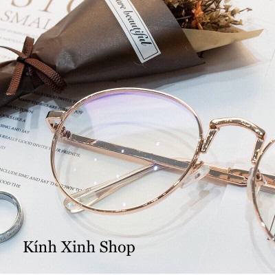 Kính Giả Cận, Gọng Kính Cận Nam Nữ Mắt Tròn Gọng Hợp Kim Không Độ Hàn Quốc - Kính Xinh Shop