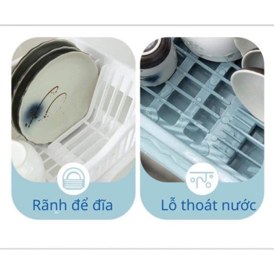Rổ Úp Bát Việt Nhật Kèm Khay Hứng Nước 3535 