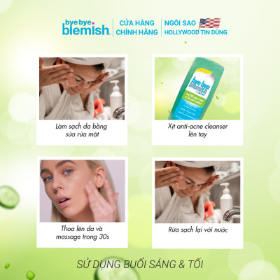 Sữa rửa mặt BHA 2% ngăn ngừa và giảm mụn cho da dầu mụn Bye Bye Blemish Anti-Acne Cleanser 236ml