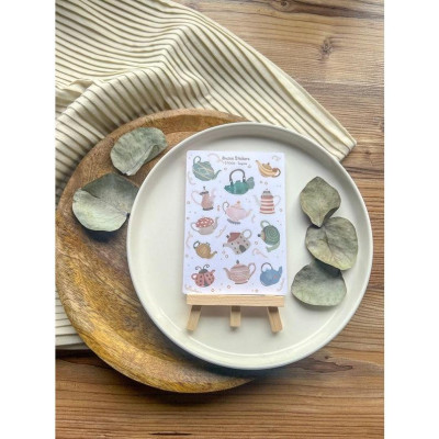 Sticker tự thiết kế- sticker sheet teapots - hình dán sổ, nhật kí bullet journal - unim023