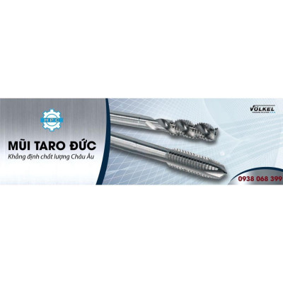 Mũi taro thẳng Volkel M 8 x 1.25