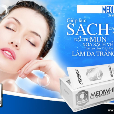 Sữa rửa mặt y học trị mụn làm trắng da Medi Cleanser