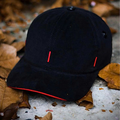 (Hàng VNXK) Nón kết, mũ lưỡi trai Capo vệt đỏ Phối vải Denim đẹp Form chuẩn (Ảnh thật)