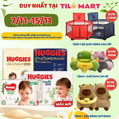 Combo 3 Tã/Bỉm dán Huggies Platinum NatureMade M64/L54/XXL44