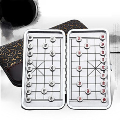 Bàn Cờ Tướng Mini Nam Châm 2 mặt - Bộ cờ tướng mini bỏ túi bằng nam châm, bàn cờ gập gọn 15x16Cm - Hàng chính hãng HENRYSA