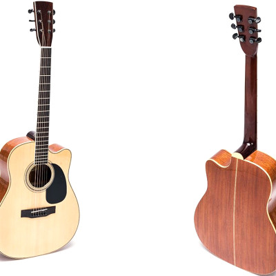Đàn Guitar Acoustic DJ260X có EQ MET B12 gỗ hồng đào full solid cho âm thanh vang sáng có kết nối loa Duy Guitar