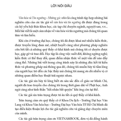 Văn Hóa Và Tín Ngưỡng