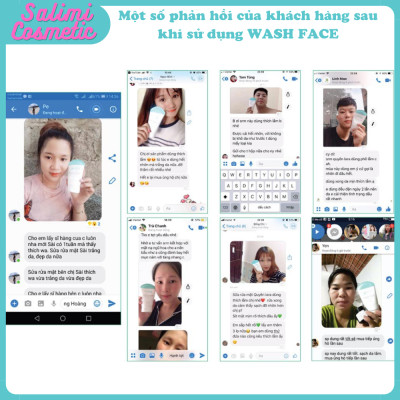 Sữa Rửa Mặt WASH FACE 100ml, Làm Sạch Da, Sạch Bụi Bẩn, Dầu Nhờn, Lớp Trang Điểm, Tế Bào Da Chết, Ngăn Ngừa Mụn, Duy Trì Độ Ẩm
