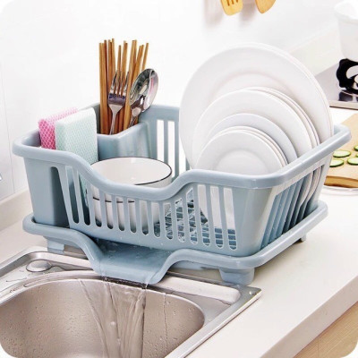 Rỗ , Khay Úp Chén Đĩa Có Khay Hứng Nước GROFA - Giao màu ngẫu nhiên