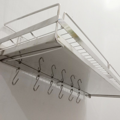 Kệ Chén 1 Tầng Có Khay Hứng Nước Inox SUS 304