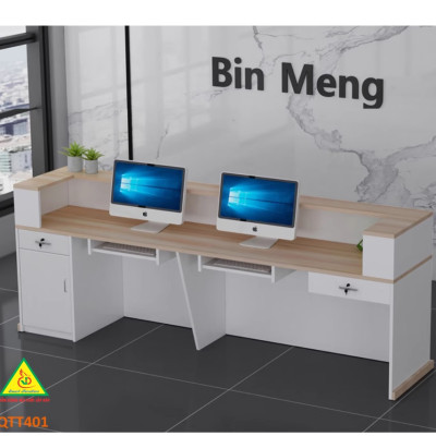 QUẦY LỄ TÂN, QUẦY TIẾP TÂN, QUẦY TÍNH TIỀN, QUẦY THU NGÂN QTT401 - Nội thất lắp ráp Viễn Đông Adv
