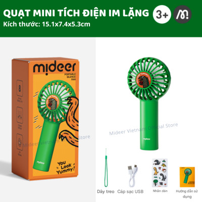 Quạt cầm tay mini tích điện cho bé Mideer Portable Silence Fan