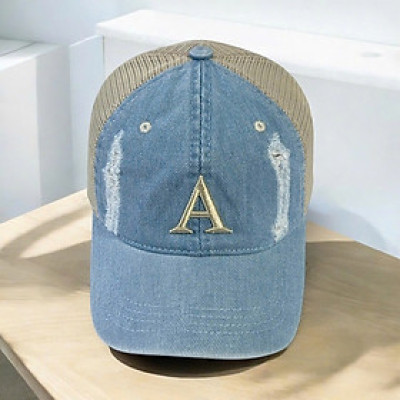Nón kết, mũ lưỡi trai Chữ cái vải jeans phối lưới form chuẩn thời trang đường phố siêu đẹp