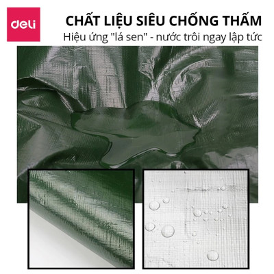 [SIÊU BỀN] Bạt che nắng mưa dày dặn DELIxVusign - Chống nước kháng UV, may viền, đa năng