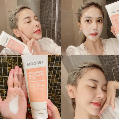 Sữa rửa mặt trắng da Moose+ 150ml giúp da mặt trắng hồng rạng rỡ hạn 2026