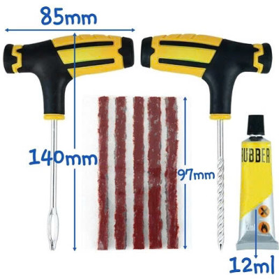 Bộ Dụng Cụ Vá Lốp Xe Máy, Ô Tô Không Săm Tại Nhà – Hàng Cao Cấp Bền Bỉ vòi nước