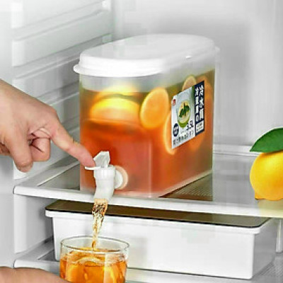Bình nước tủ lạnh 3.5 lít có vòi chuyên để tủ lạnh - Bình nước pha trà nước trái cây nước lọc bằng nhựa có vòi 