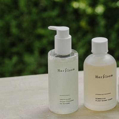 Bộ Ba Làm Sạch & Cấp Ẩm & Dưỡng Trắng Da Herbloom Thuần Chay [Sửa Rửa Mặt 200ml + Toner 150ml + Serum 50ml]