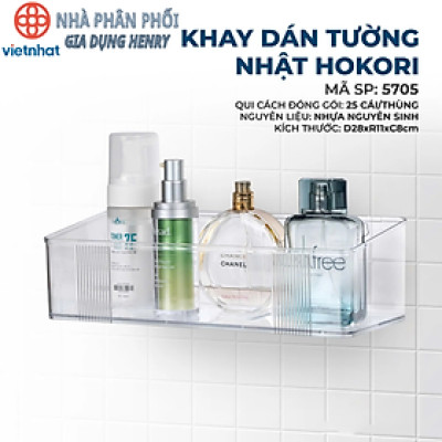 Khay dán tường đa năng hokori 5705, khay dán tường không cần khoan nhựa cao cấp NHỰA VIỆT NHẬT - Hàng Chính Hãng