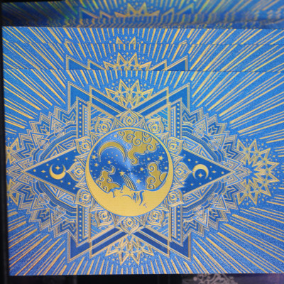 Bài tarot god foild xanh dương mạ kim