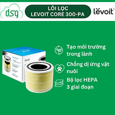 Lõi Lọc Chóng Dị Ứng Vật Nuôi Cho Máy Lọc Không Khí Levoit Core 300 RF-PA | Bộ Lọc HEPA 3 Lớp | Hàng Chính Hãng