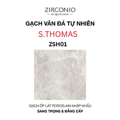 Gạch NIRO GRANITE - ZIRCONIO ZSH01 S. THOMAS - 60x60cm - 3 viên/thùng(1.08m2)