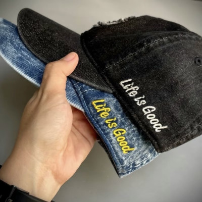 Combo 2 nón kết, mũ lưỡi trai Hoa Cúc vải jeans form chuẩn siêu đẹp (Ảnh thật)