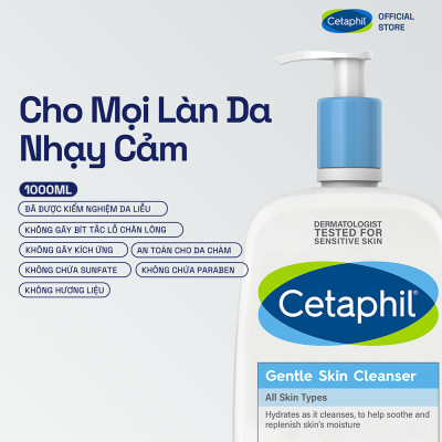 Combo 2 Sữa rửa mặt dịu nhẹ cho da nhạy cảm Cetaphil Gentle Skin Cleanser 500ml