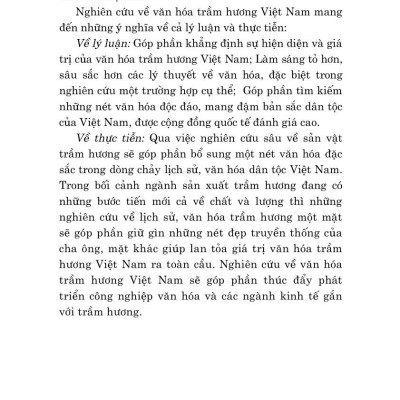 Văn hóa trầm hương Việt Nam (Sách chuyên khảo)