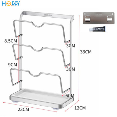 Kể để nắp vung thớt đa năng inox 304 Hobby home decor TT12
