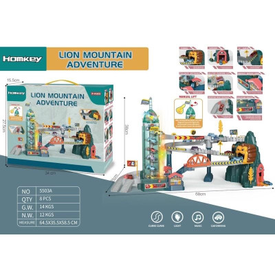 ( Có sẵn) Đồ chơi Đường hầm khủng Long ,sư tử, gara oto tự động (Sóc 01)