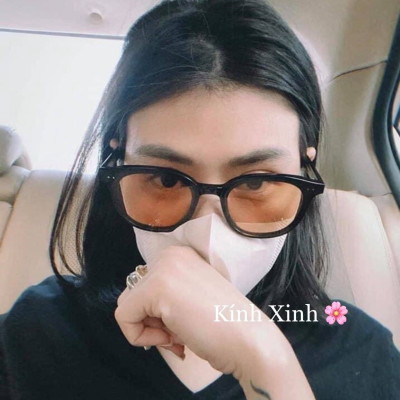 Kính màu Vàng Mắt tròn cho Nam và nữ siêu chất 