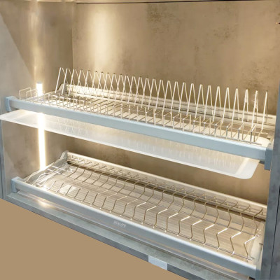 Kệ chén cố định tủ trên Ecalite EL-BR80S - Ngang 80cm - Inox 304 cao cấp - Hàng chính hãng