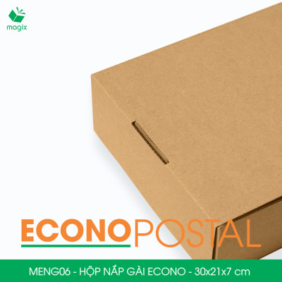 MENG06 - 30x21x7 cm - 100 Hộp carton nắp gài đóng hàng giá rẻ, hộp gói hàng, hộp quà thời trang